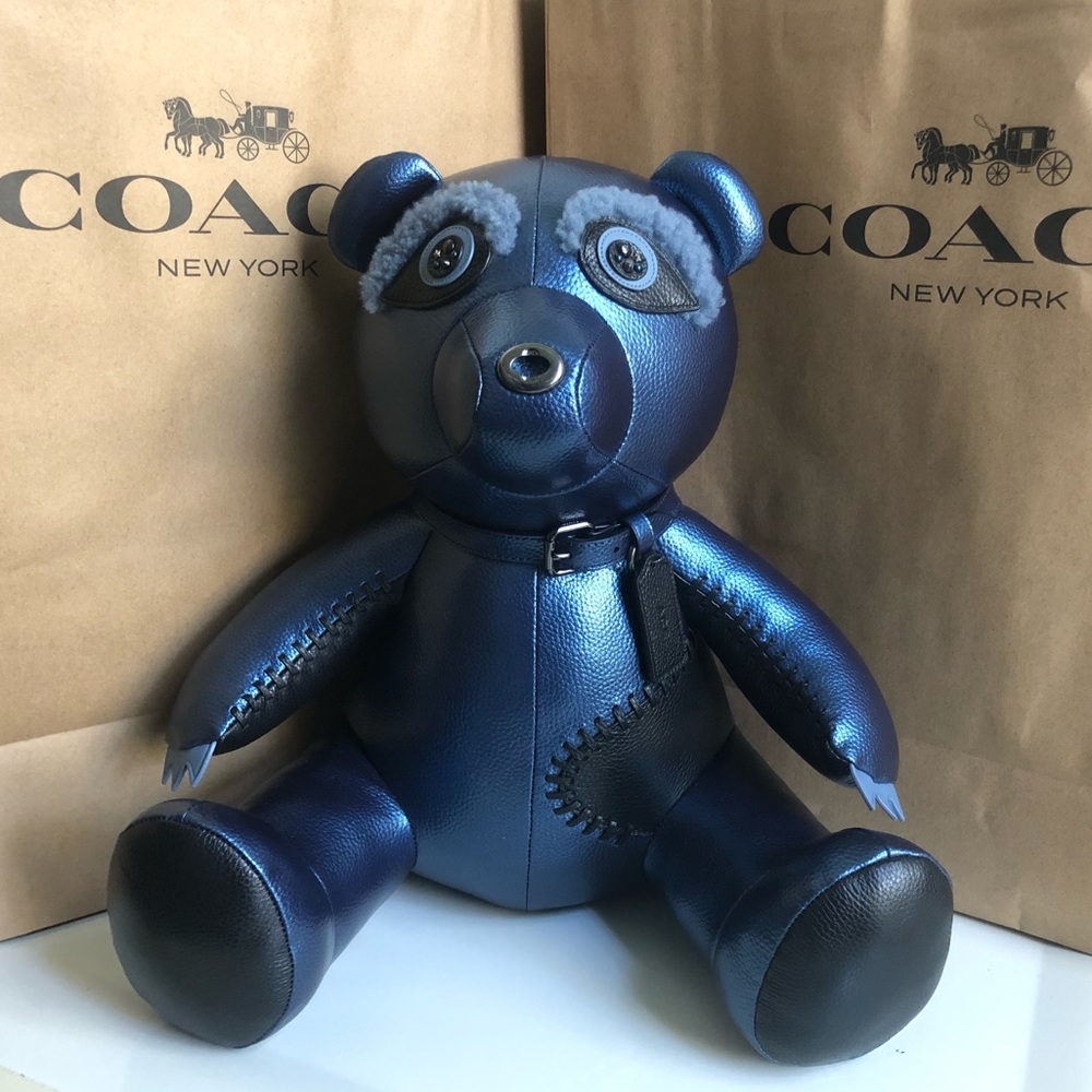 COACH Limited Edition Leather Teddy Bear "ACE"